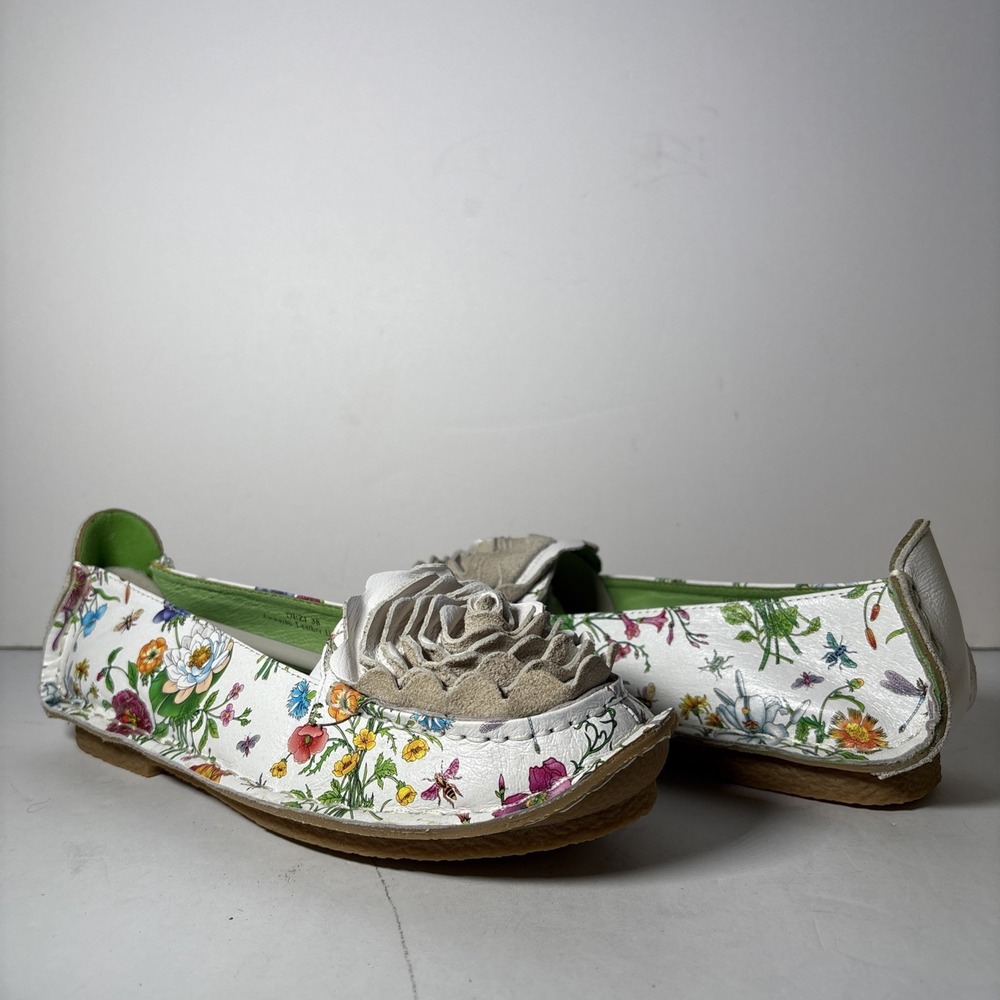SIZE 7.5 - 8 L'ARTISTE DEZI-GARDEN‎ SHOES WHITE MULTI
